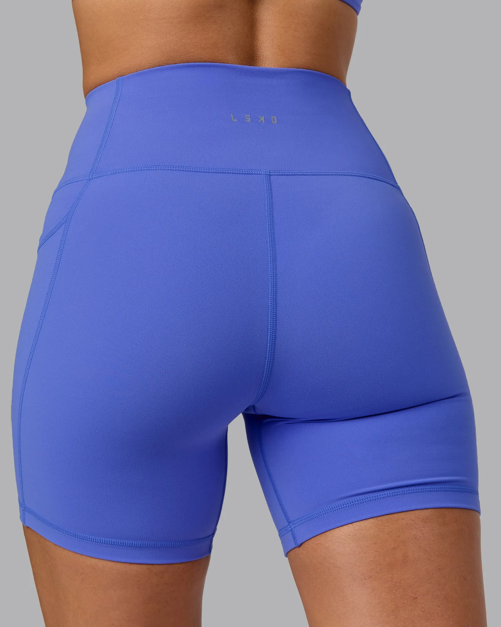Fusion Mid Short Tights with Pockets - Baja Blue