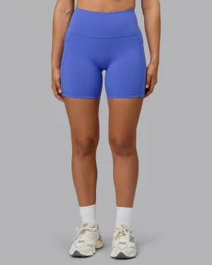 Fusion Mid Short Tights with Pockets - Baja Blue