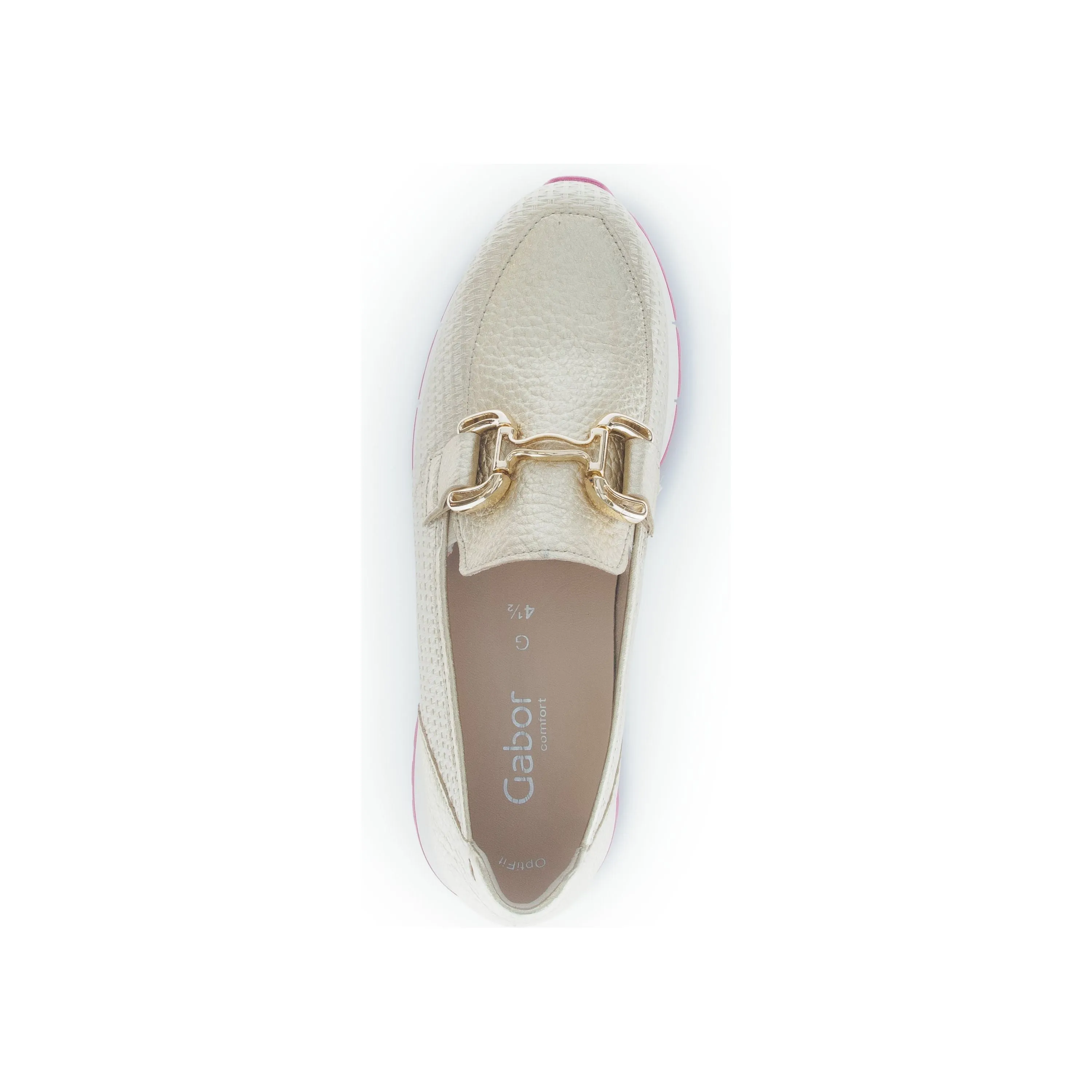 Gabor Macie - Ladies Slip-On in Gold/Pink