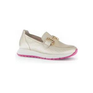 Gabor Macie - Ladies Slip-On in Gold/Pink