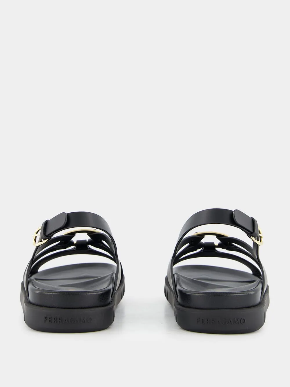Gancini Ornament Flat Sandal