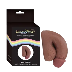 Gender Fluid Equipped Soft Packer-Light Brown 5"