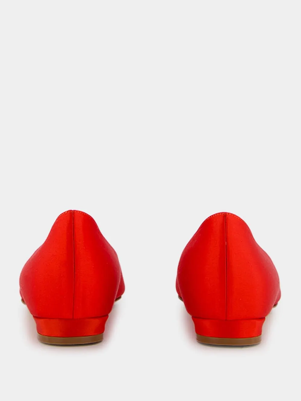 Hangisi Red Satin Flats