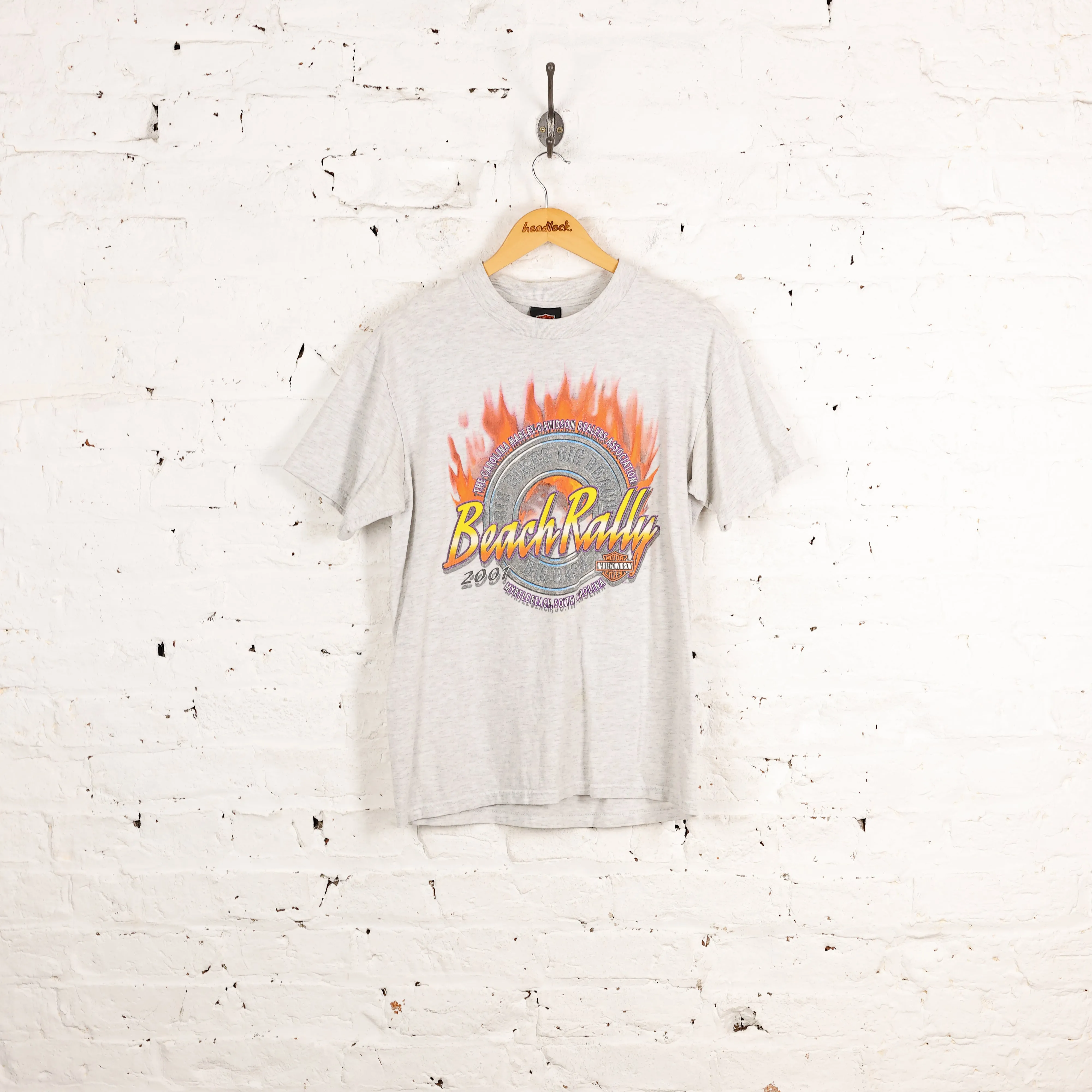 Harley Davidson Beach Rally 2001 T Shirt - Grey - M