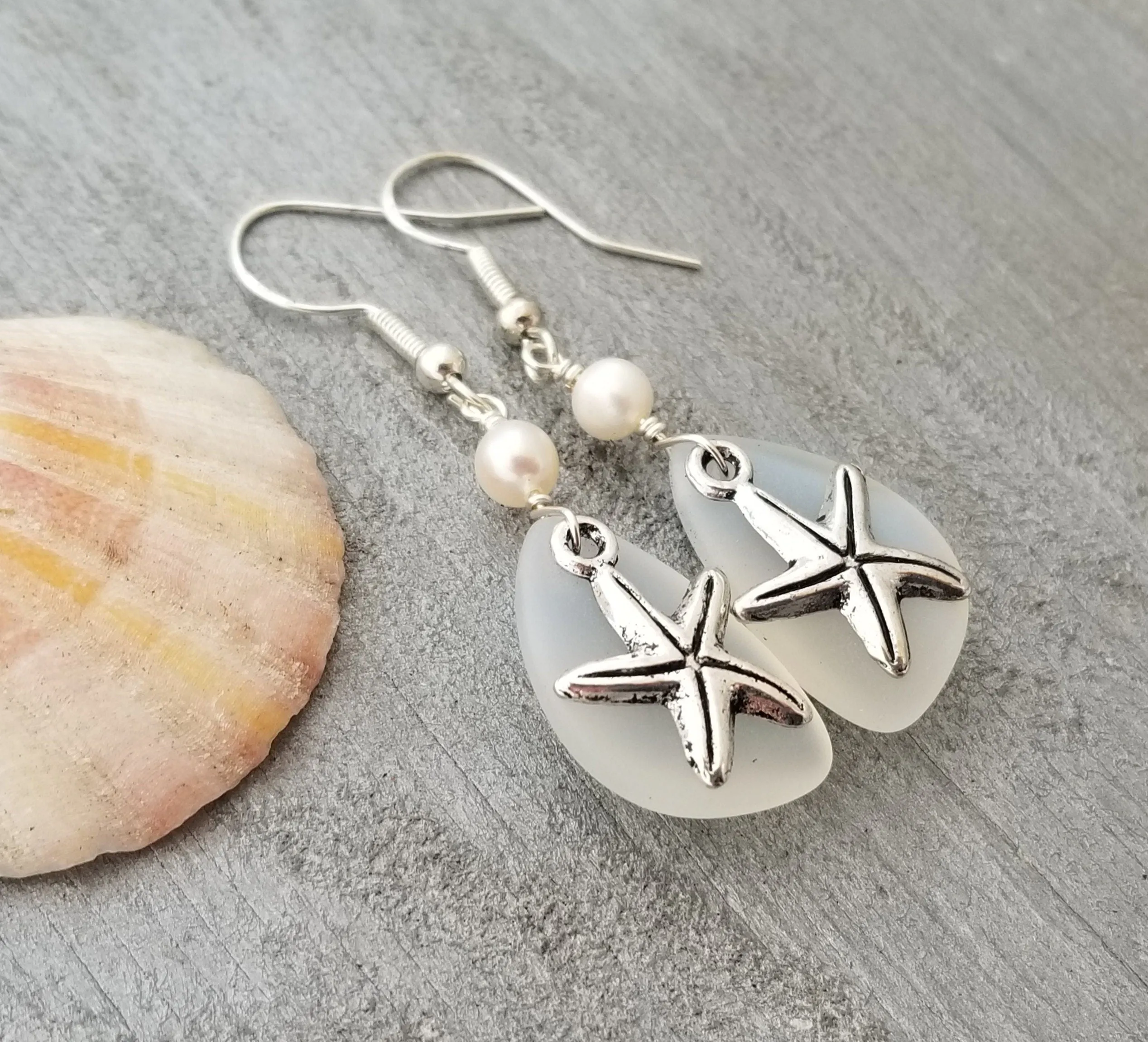 Hawaiian Jewelry Unique Earrings, Hammered Wire Natural Pearl Earrings, Beach Jewelry Birthday Gift For Women (June Birthstone Jewelry)
