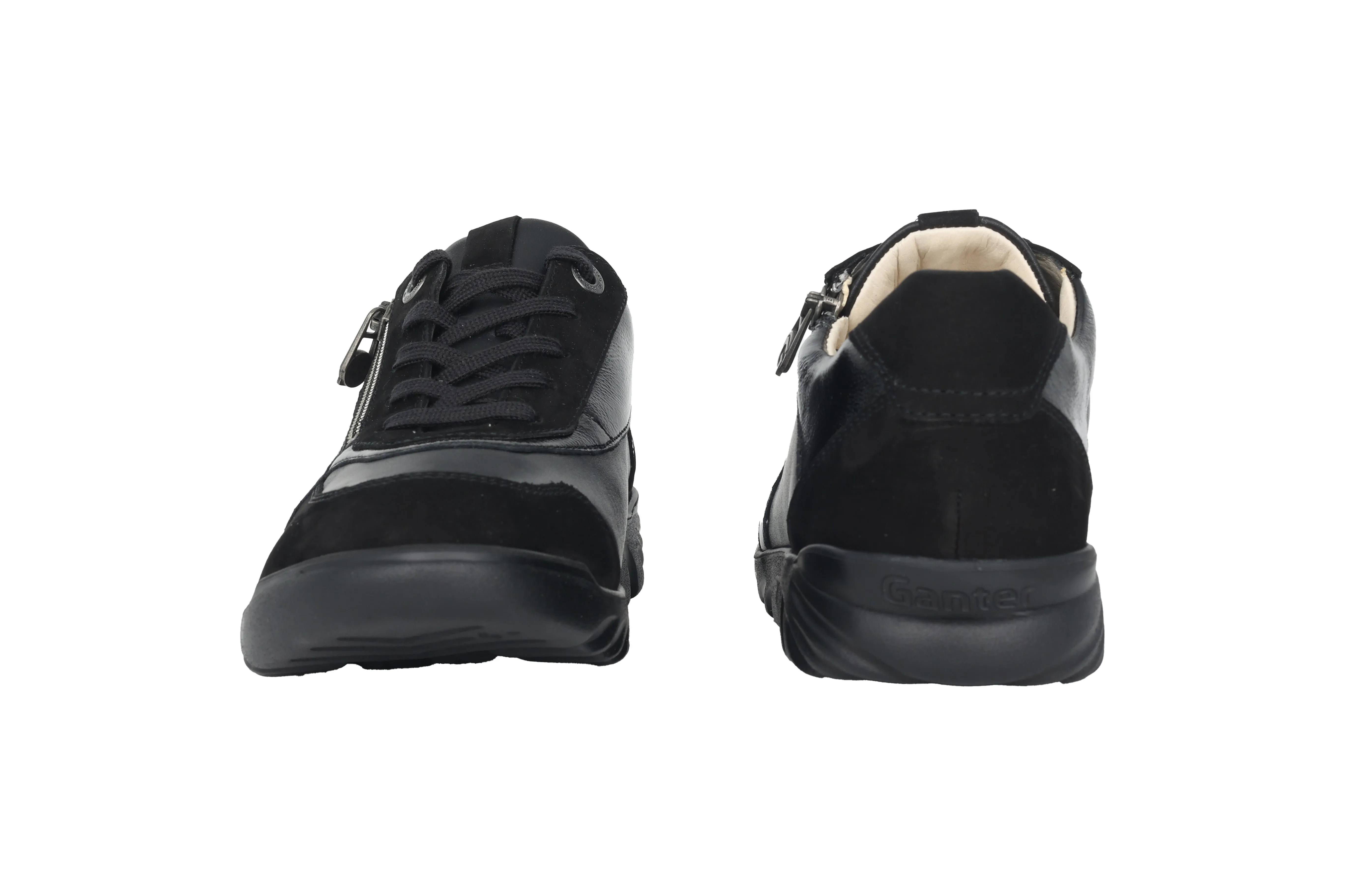 'Haylie' women's wide fit (H) walking rolling sneaker - black