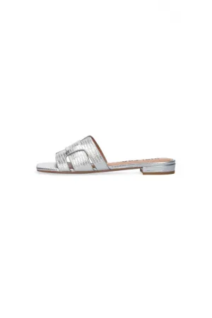HOLLY FLAT SANDALS - SILVER