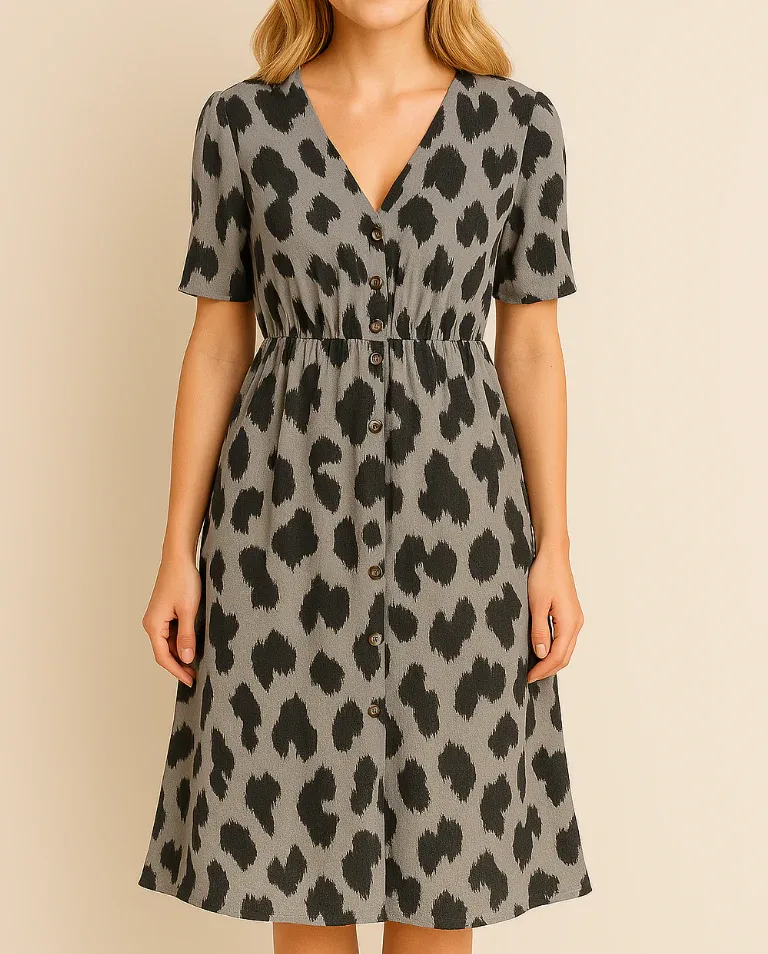 Jackie - Leopard Dress