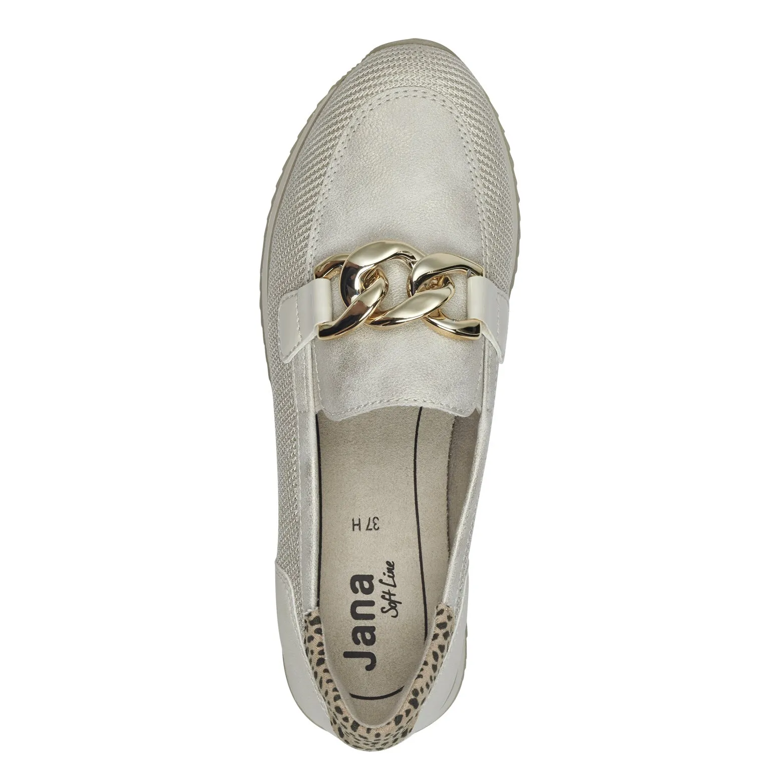 JANA - 24766-499 FLAT LOAFER - BEIGE/GOLD