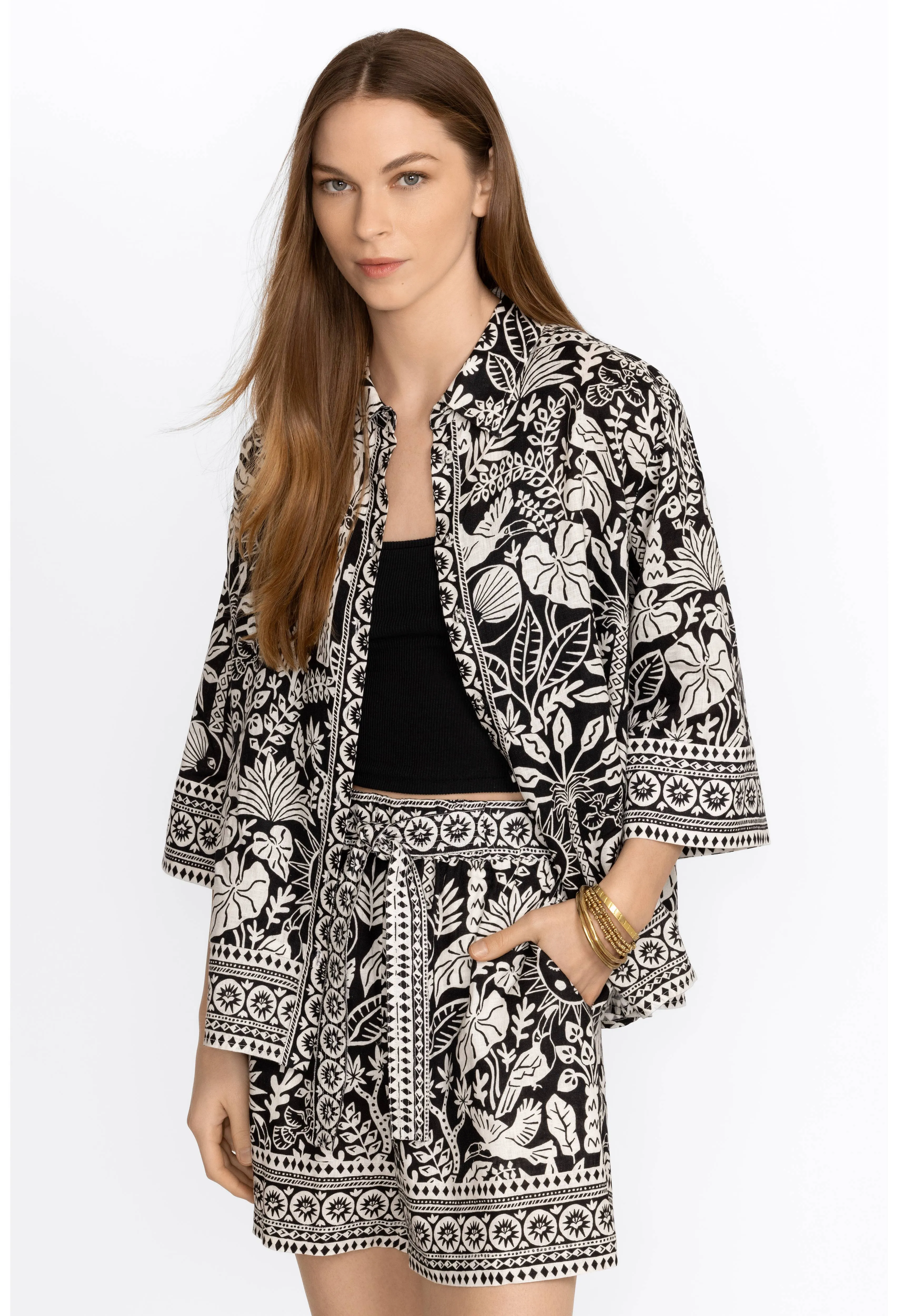 Johnny Was Luciana Kimono Sleeve Shirt
