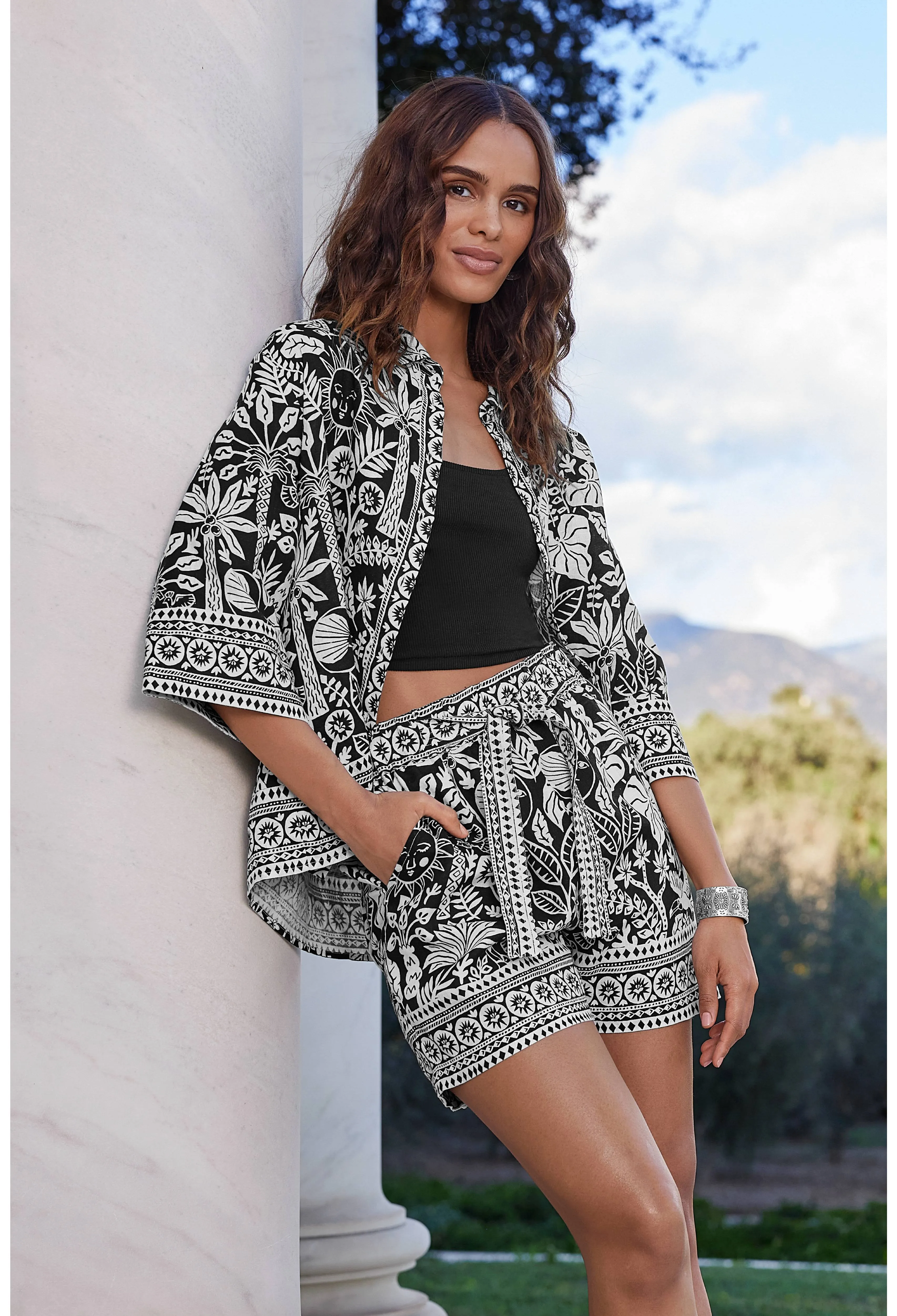 Johnny Was Luciana Kimono Sleeve Shirt