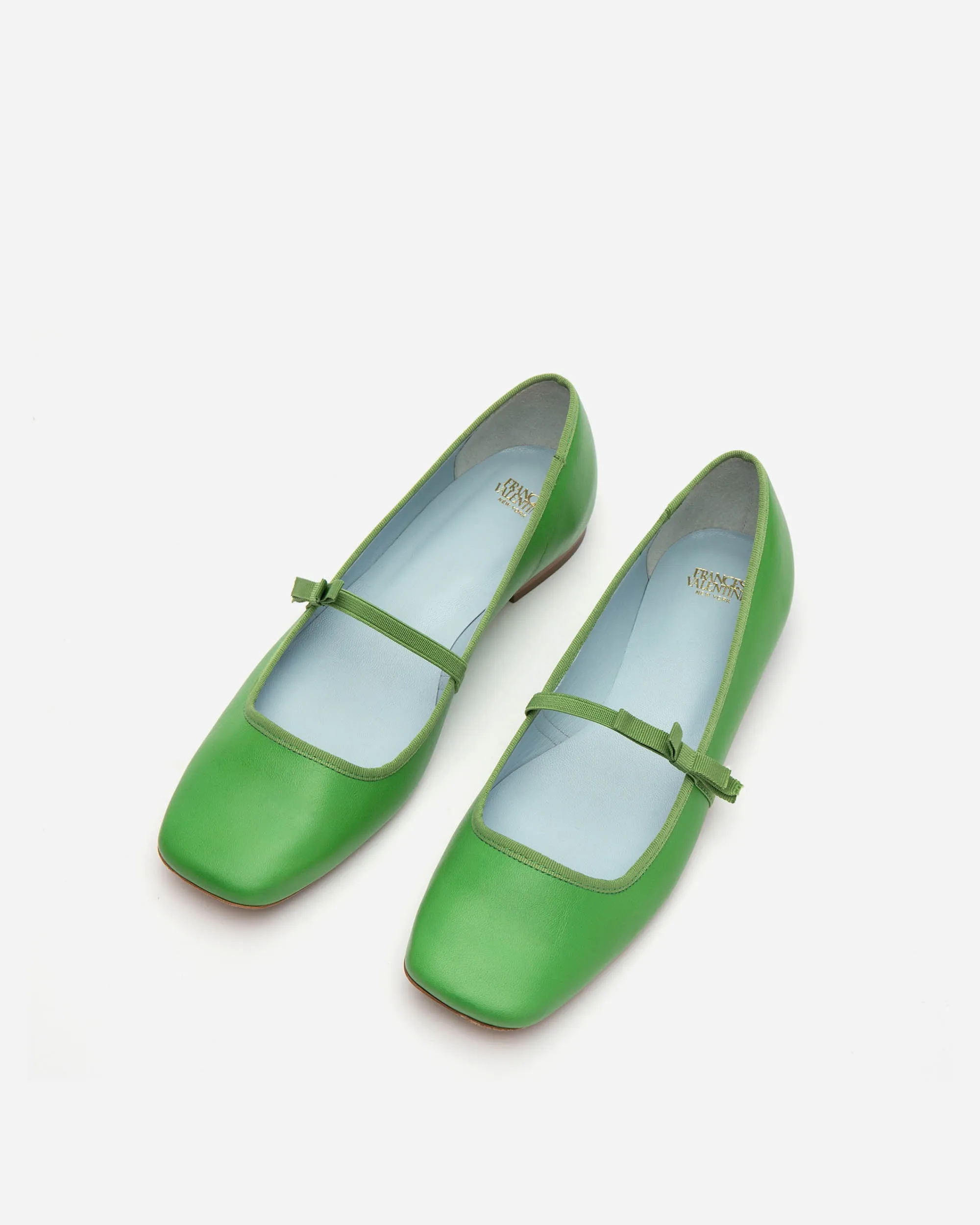 Jude Mary Jane Flat - Leather Green
