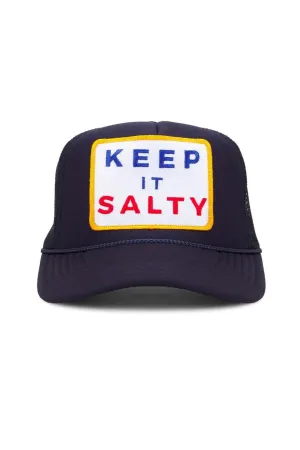 Keep It Salty Navy Patch Trucker Hat