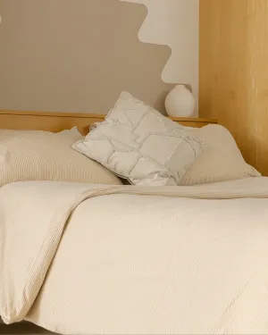 Knitted 5-piece Bedding Set (Duvet Cover, Fitted Sheet, Flat Sheet, 2 Pillow Cases)