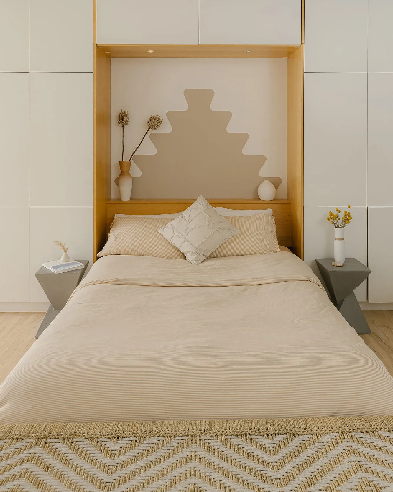 Knitted 5-piece Bedding Set (Duvet Cover, Fitted Sheet, Flat Sheet, 2 Pillow Cases)