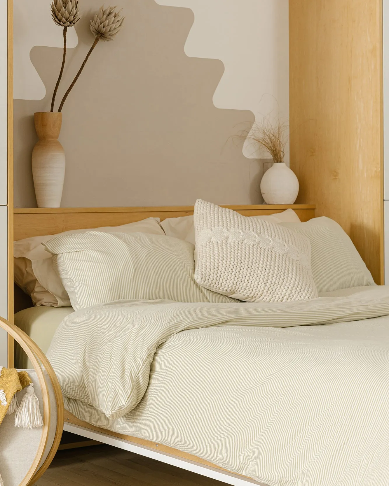 Knitted 5-piece Bedding Set (Duvet Cover, Fitted Sheet, Flat Sheet, 2 Pillow Cases)
