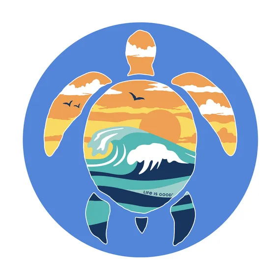 Life is Good Beach Turtlescape Magnet