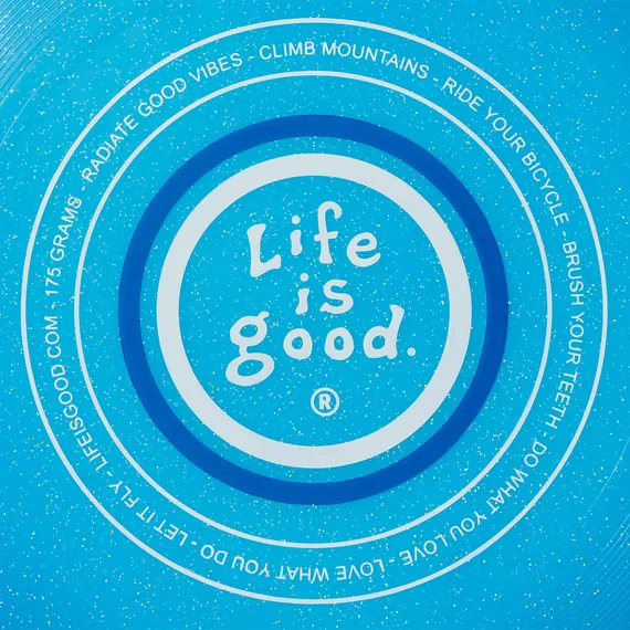 Life is Good Vintage Wordmark Stacked Disc