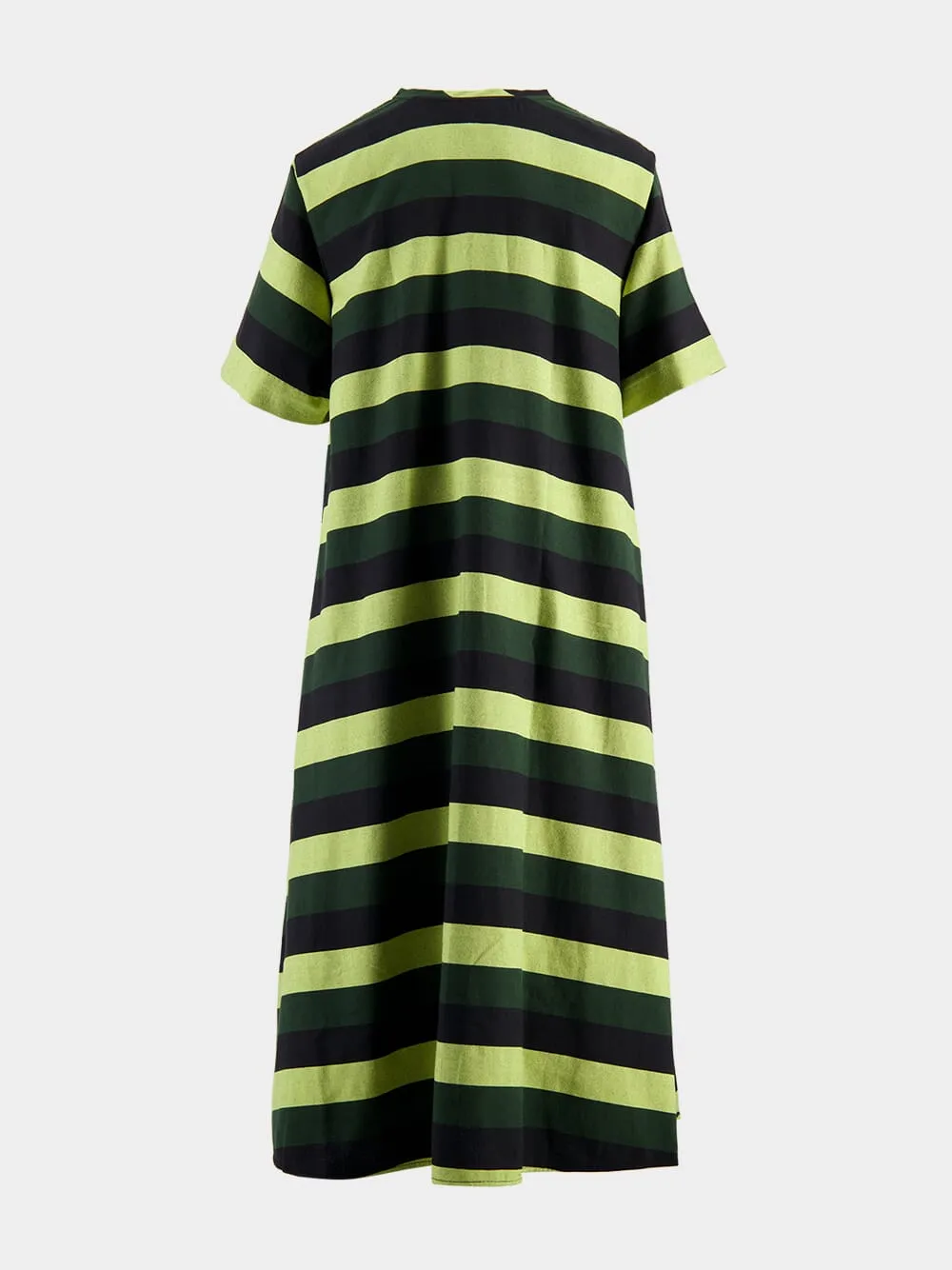 Lime Stripe Summer Dress