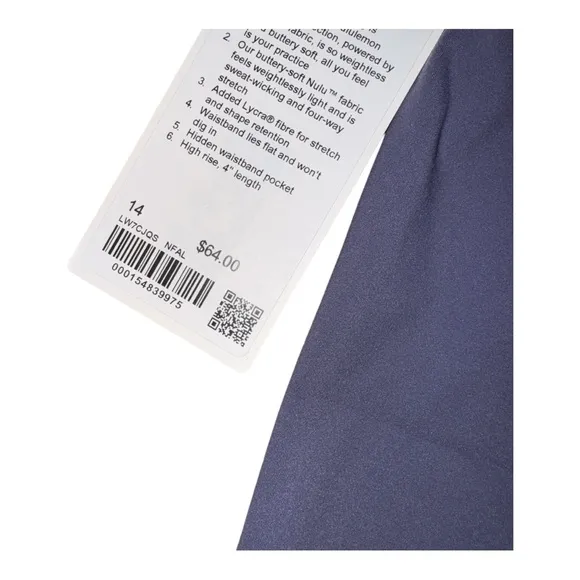 Lululemon Align High-Rise Short 4&quot;, Nightfall, Size 14