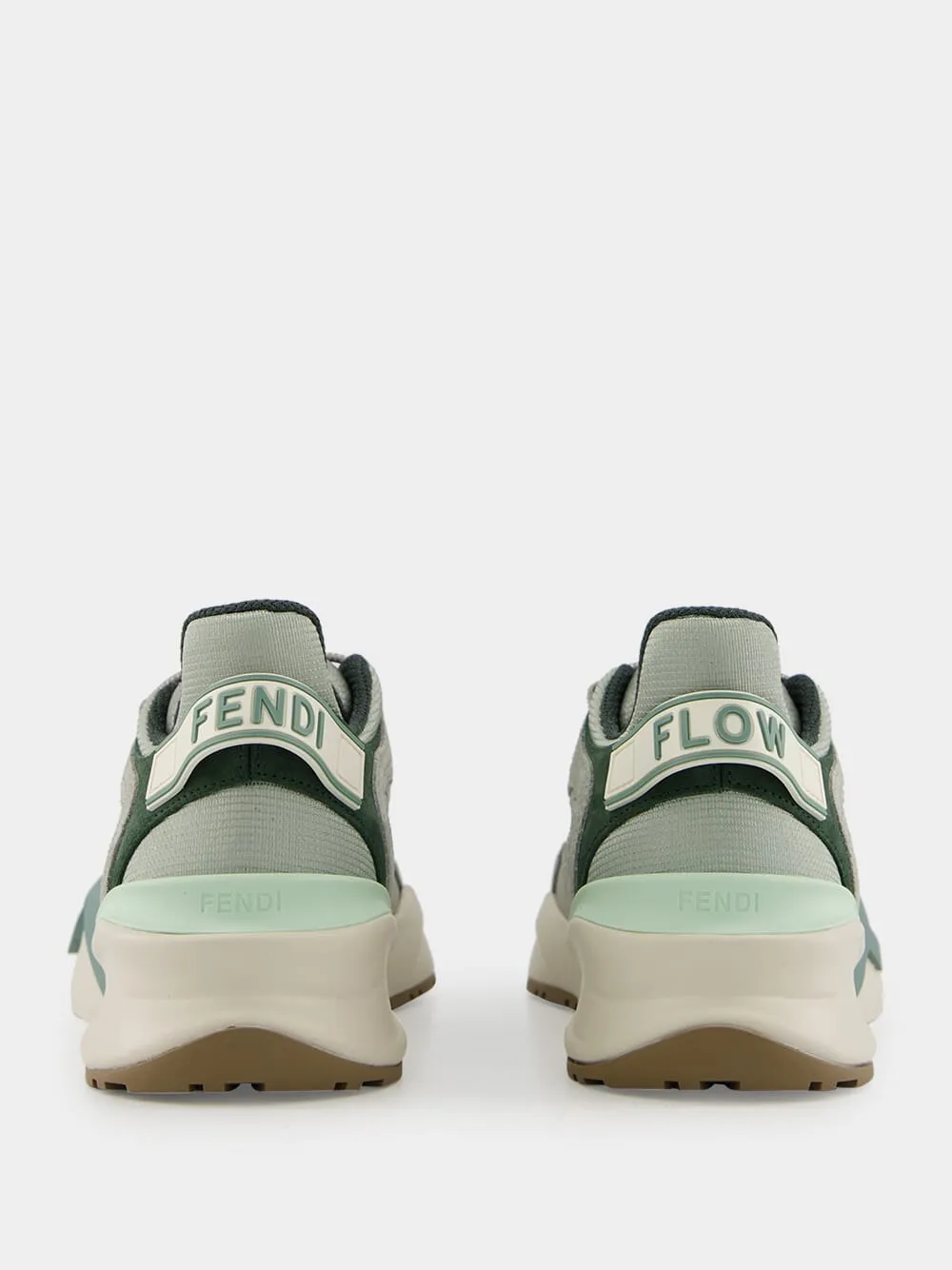 Matcha Mesh & Suede Flow Low-Top Sneakers