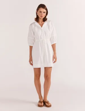 Maya Mini Shirtdress - White 30% OFF AUTOMATICALLY APPLIED AT CHECKOUT