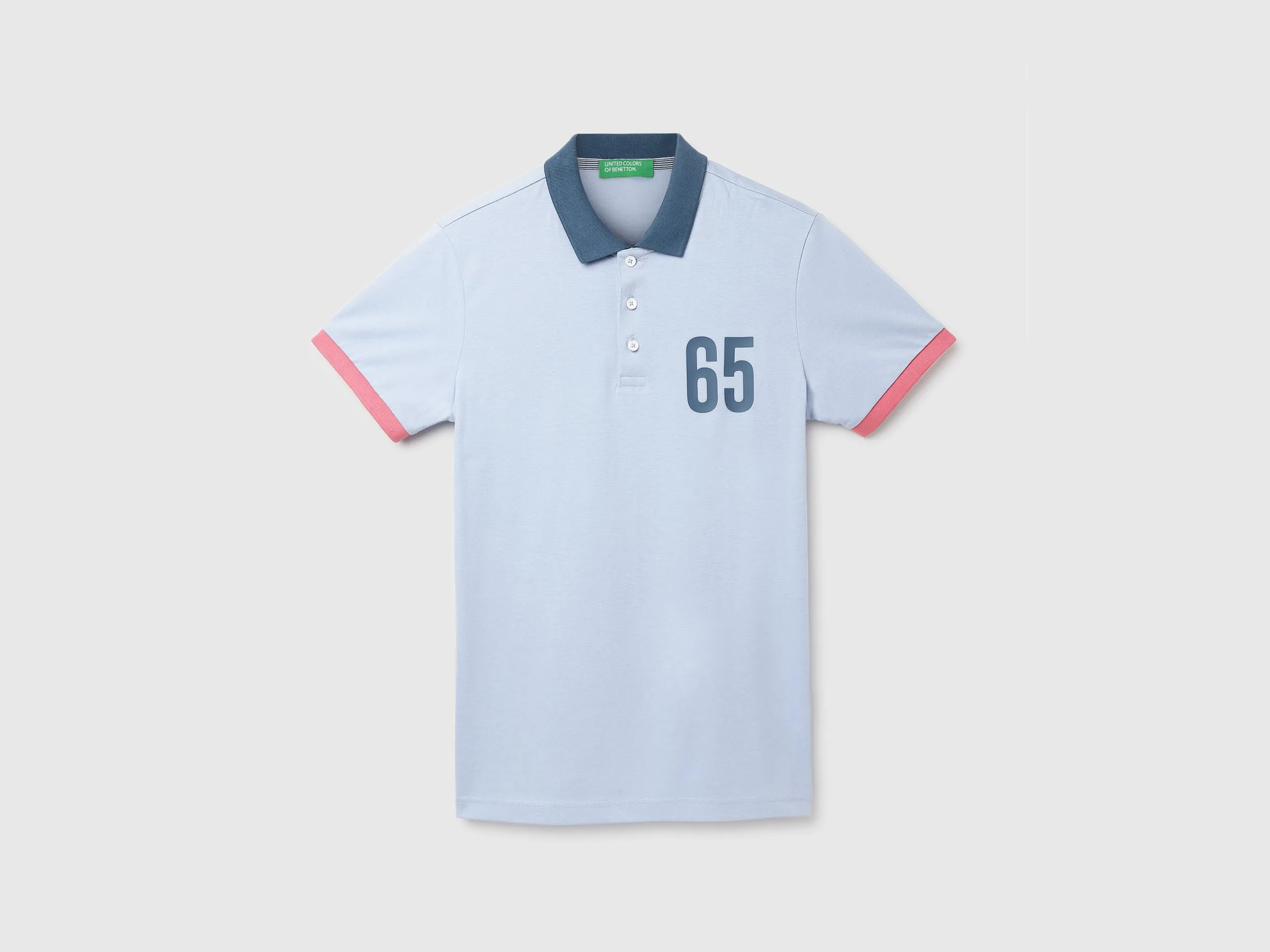 Men's Regular Fit Polo Neck Applique T-shirt