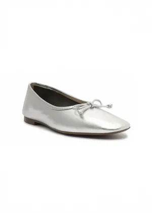 Metallic Leather Ballet Flat Shoe