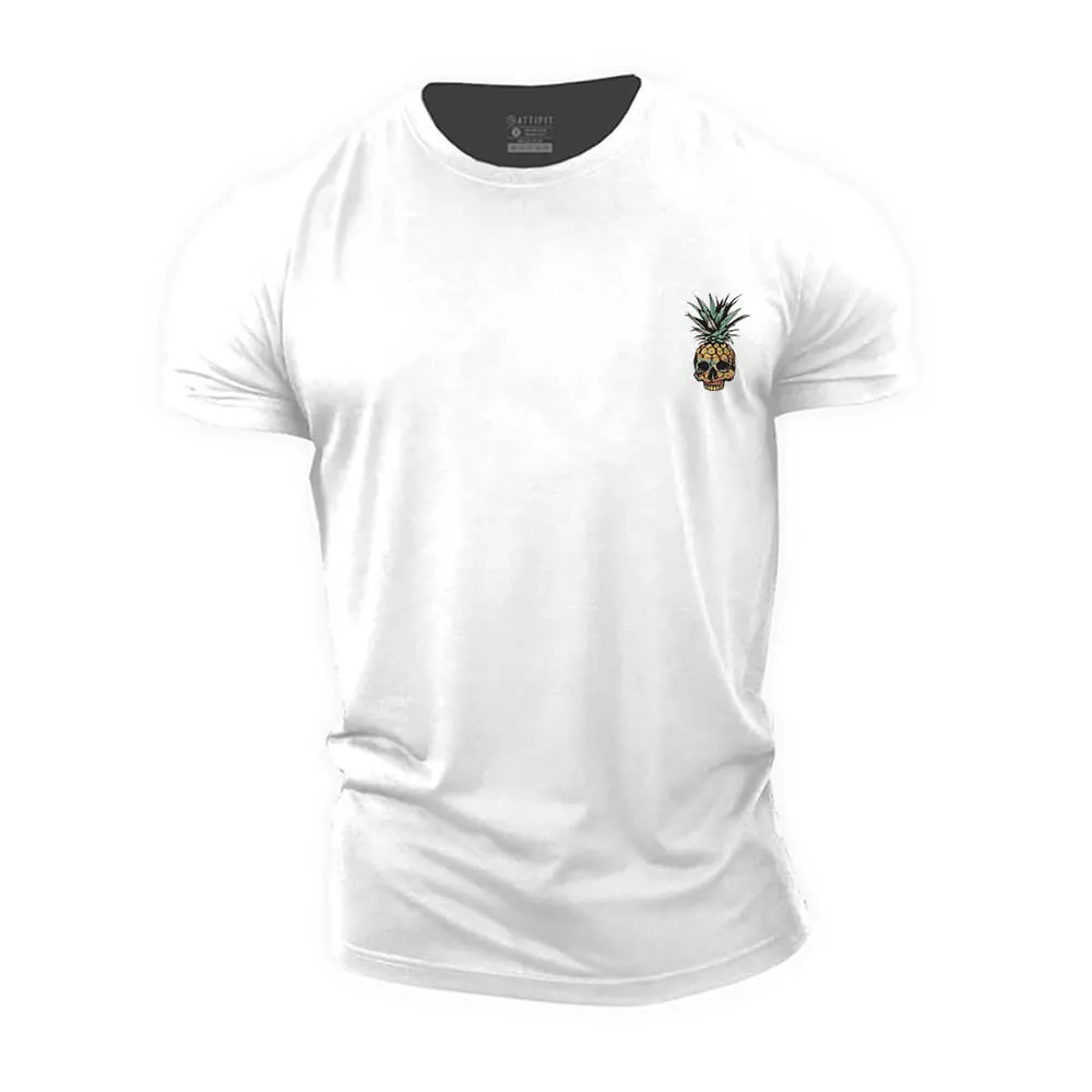 Mini Pineapple Skull Cotton T-Shirt