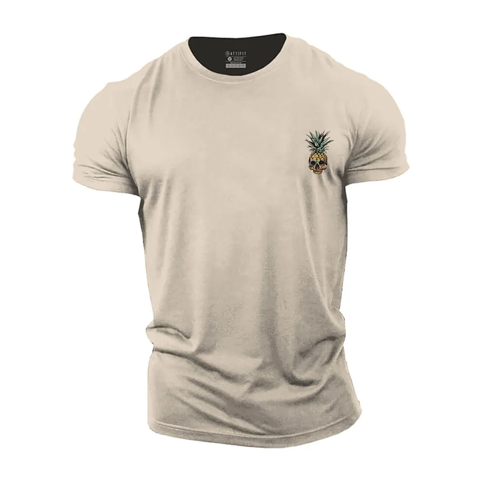 Mini Pineapple Skull Cotton T-Shirt