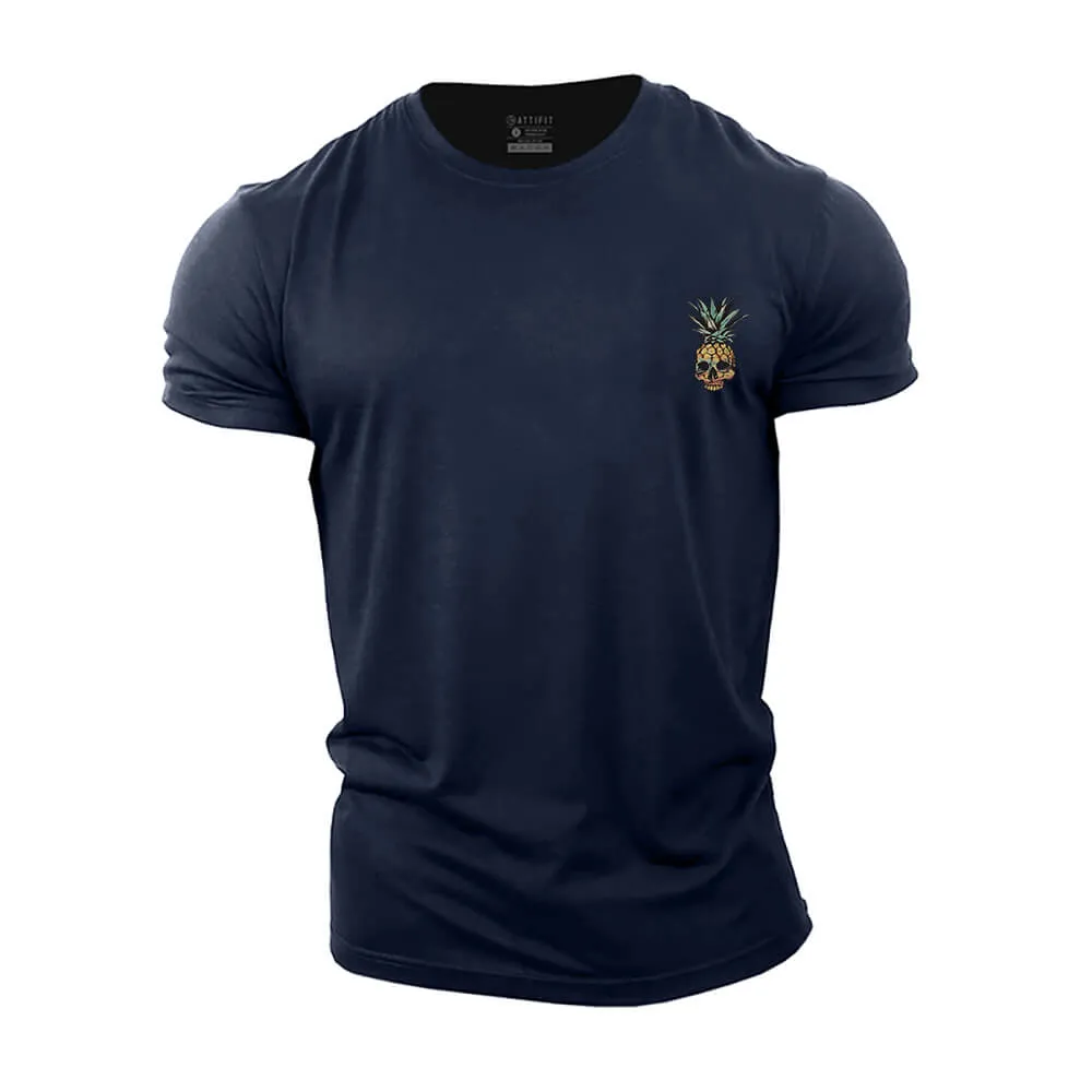 Mini Pineapple Skull Cotton T-Shirt