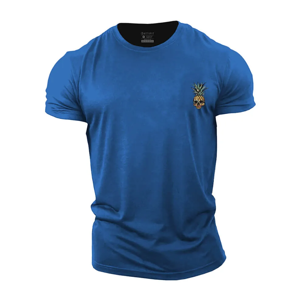 Mini Pineapple Skull Cotton T-Shirt