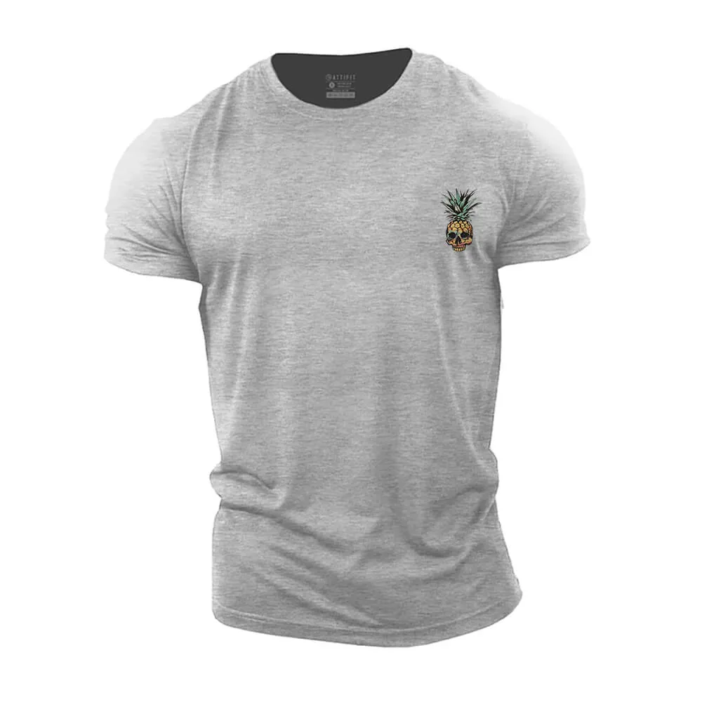 Mini Pineapple Skull Cotton T-Shirt