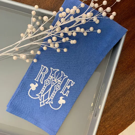 Monogrammed Cotton Color Hand Towel