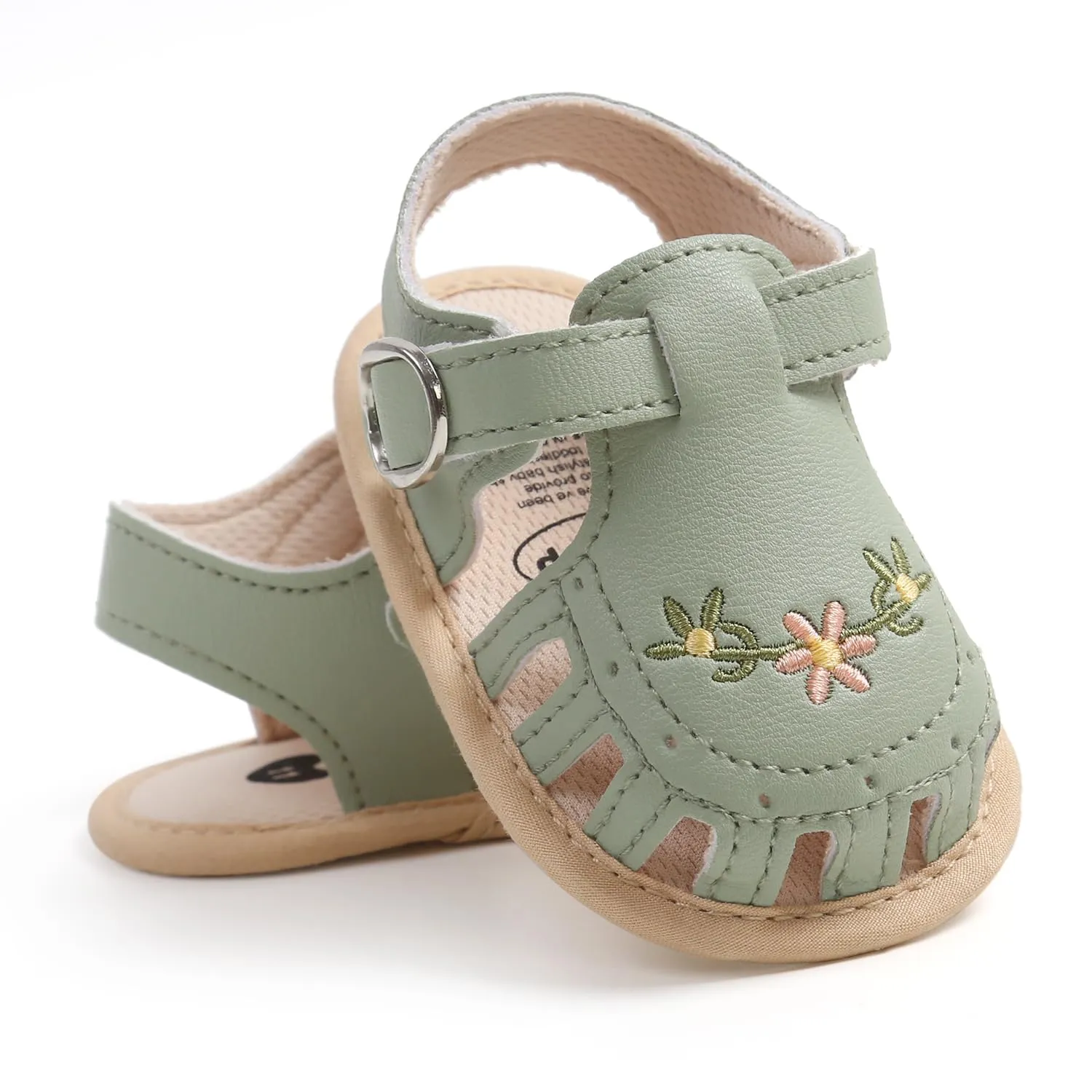 Myleleya Baby Girls Sandals Summer Baby Girl Flat Shoes Beach Sandal Infant Newborn Crib Shoes First Walkers Prewalkers Shoes