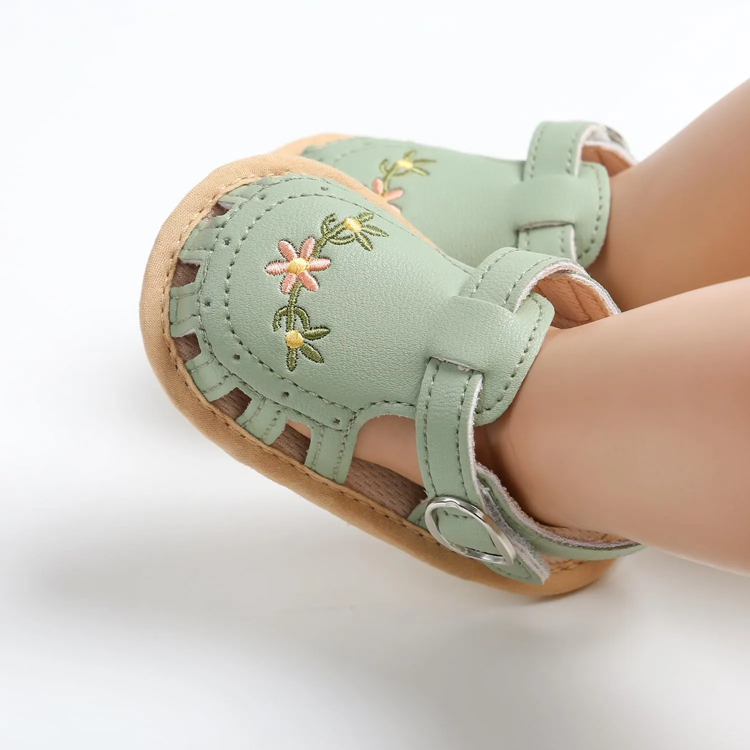 Myleleya Baby Girls Sandals Summer Baby Girl Flat Shoes Beach Sandal Infant Newborn Crib Shoes First Walkers Prewalkers Shoes