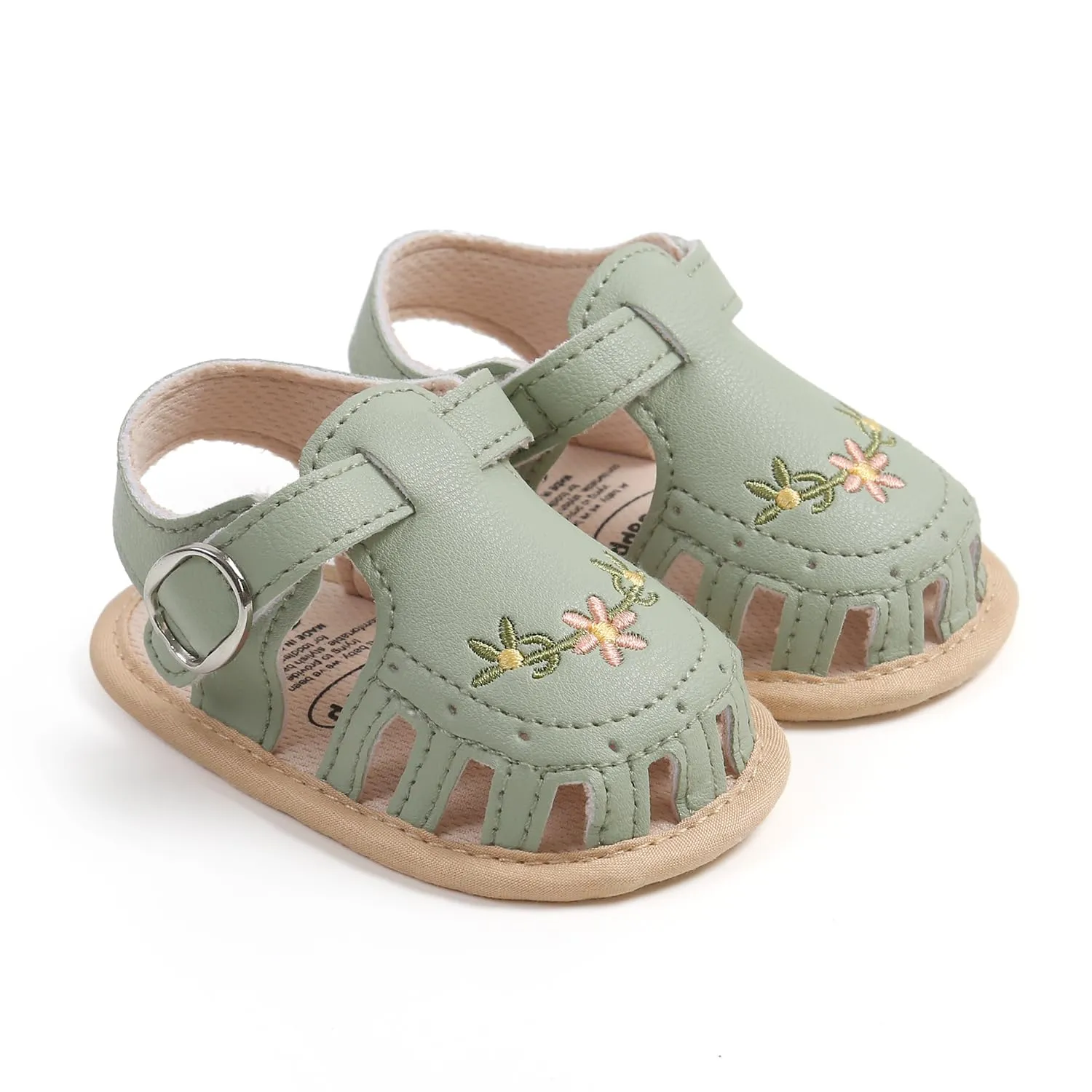 Myleleya Baby Girls Sandals Summer Baby Girl Flat Shoes Beach Sandal Infant Newborn Crib Shoes First Walkers Prewalkers Shoes