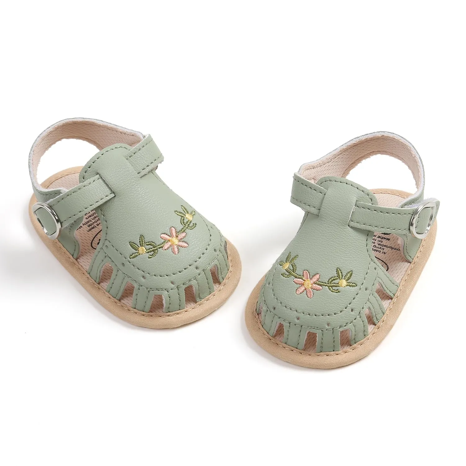 Myleleya Baby Girls Sandals Summer Baby Girl Flat Shoes Beach Sandal Infant Newborn Crib Shoes First Walkers Prewalkers Shoes