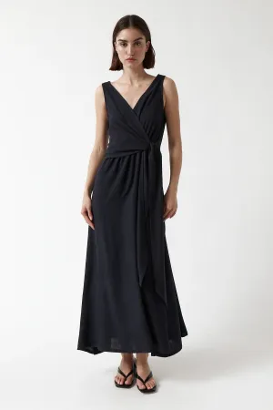 nabiu bao dress in navy