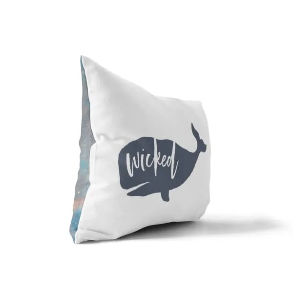 Nantucket Collection | Wicked Whale rectangle throw pillow
