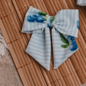 New In Meia Pata Beach Blueberries Bow Hair Clip SS25