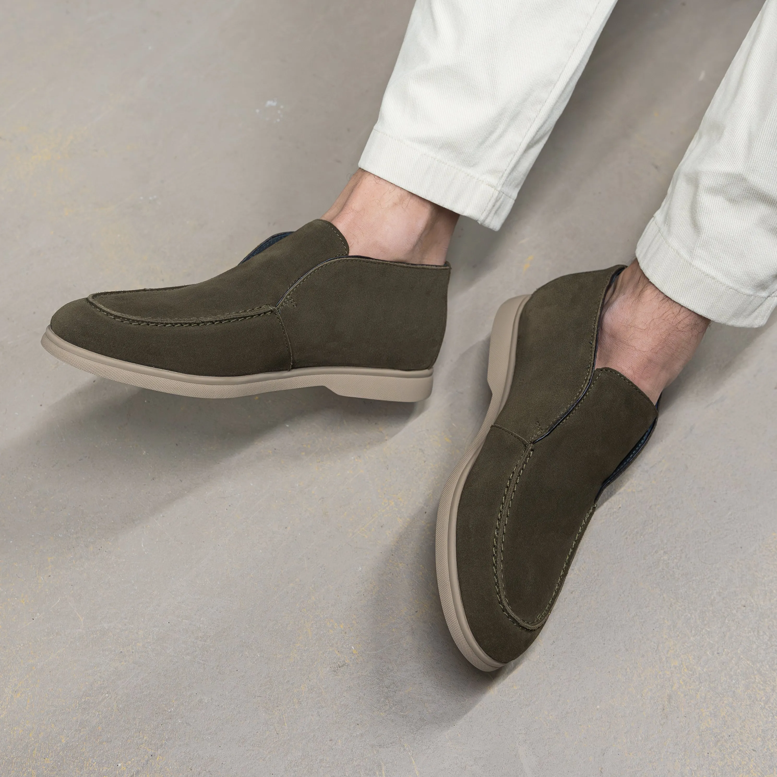 Omnio Ace MOC Boot Army Green Suede