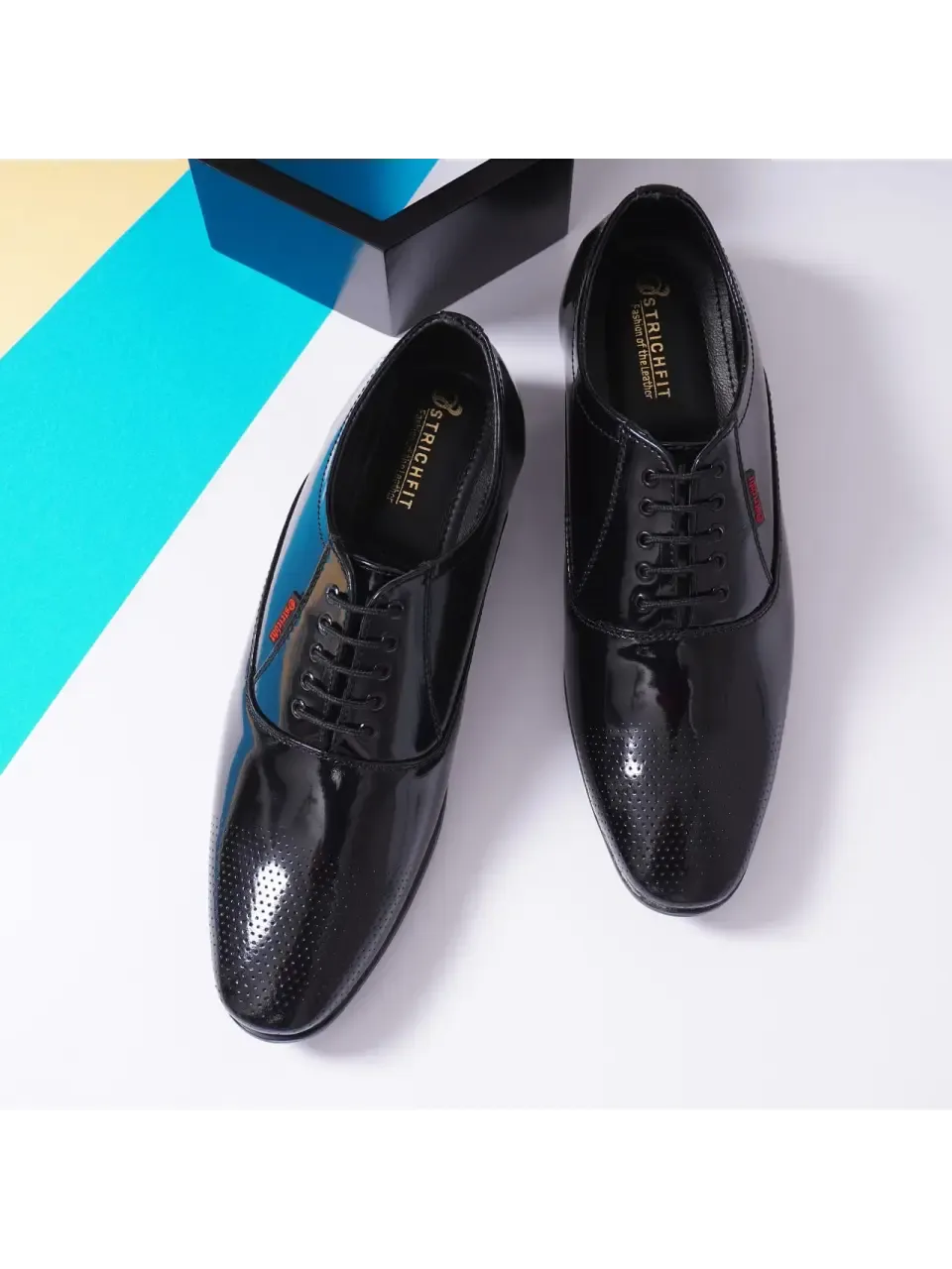 Ostrichfit men's lace-up shoes in Leather Black OF-6527 BLK Article no.: 08