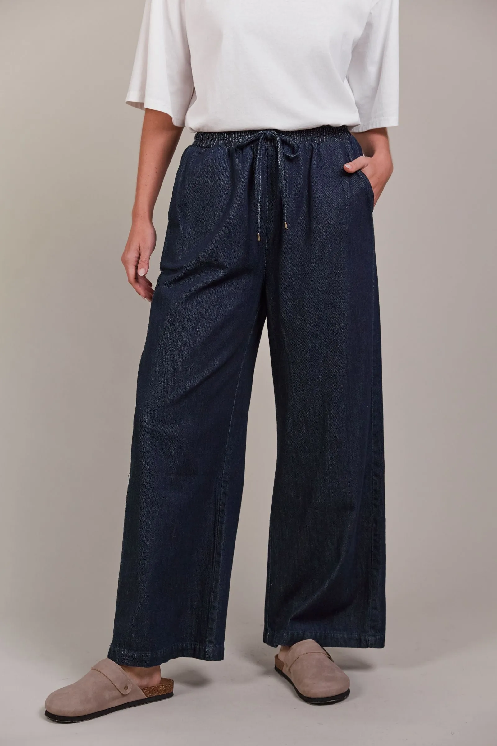 Pepi Wide Denim Pant - Oxford