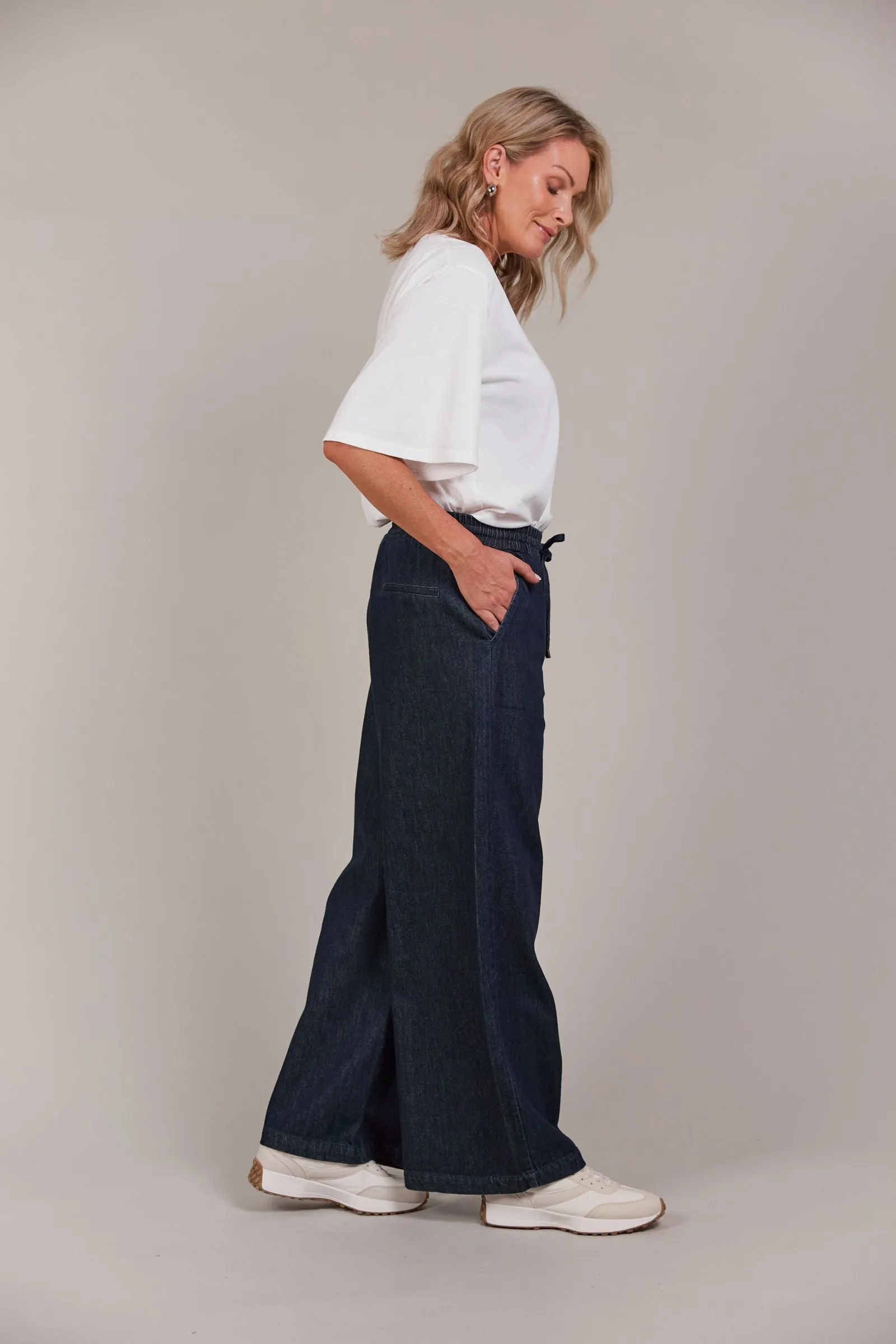 Pepi Wide Denim Pant - Oxford