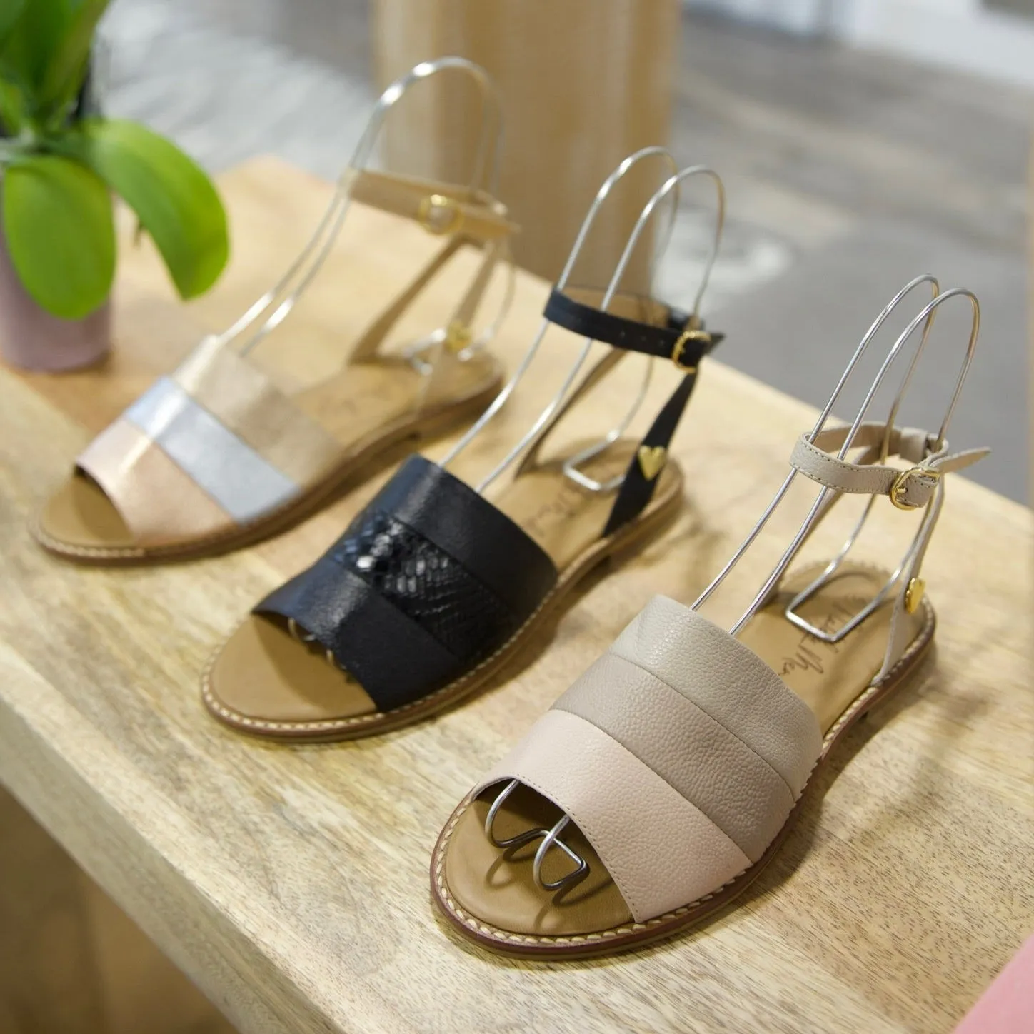 Poly Flats - Gold Sandals