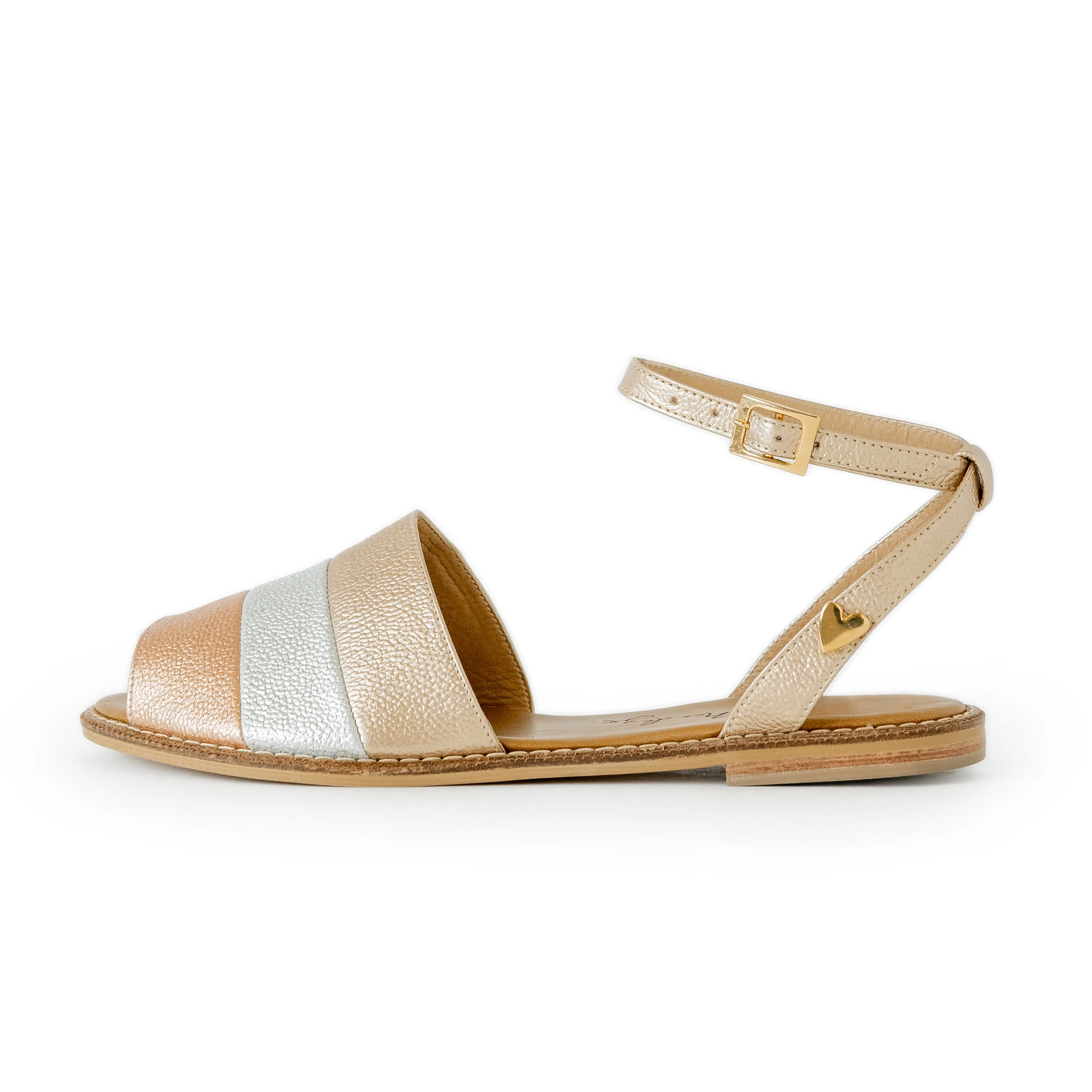 Poly Flats - Gold Sandals