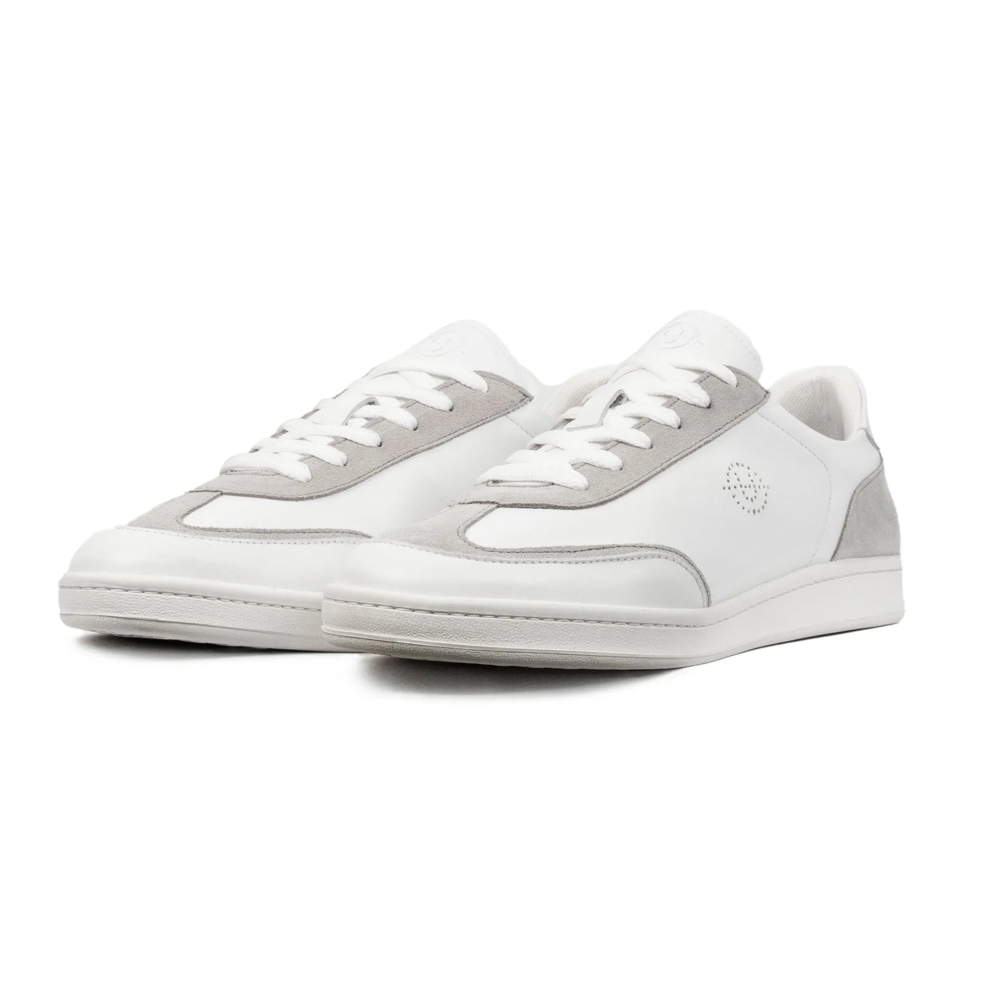 Portelet Leather White / Grey