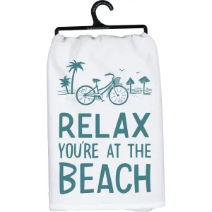 Relax You're at the Beach Dish Towel