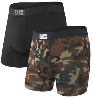 SAXX Vibe Boxer Brief Black/Wood Camo (2-Pack)